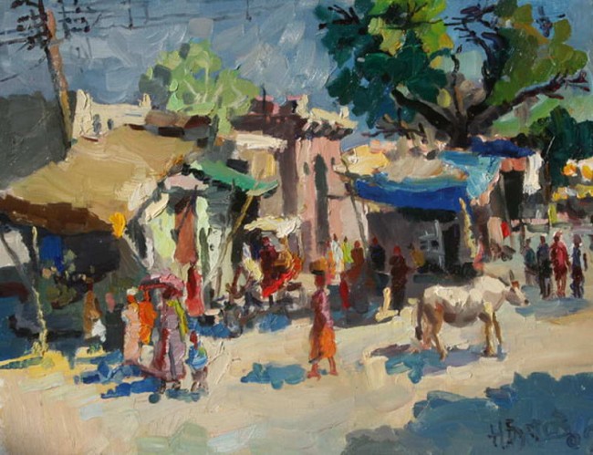 Сочинение по картине: Буртов - "На улице Вривандавана" Сочинение по картине: Буртов - "На улице Вривандавана"