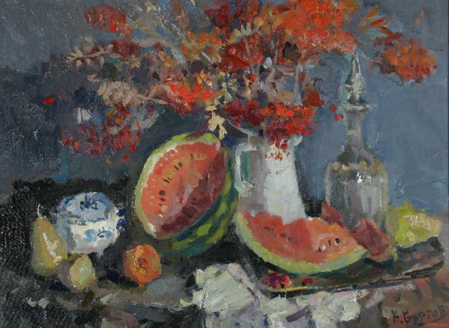 Сочинение по картине: Буртов - "Натюрморт с арбузом"