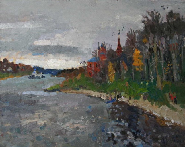 Сочинение по картине: Буртов - "Осень на Волге"