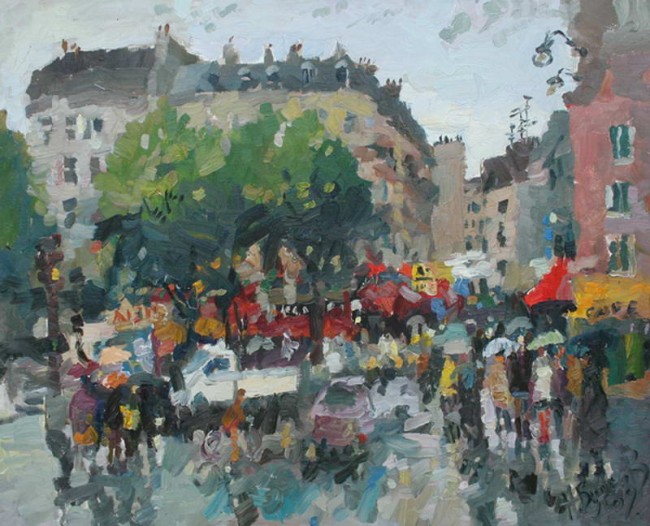 Сочинение по картине: Буртов - "Площадь Бастилии в Париже"