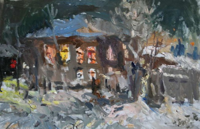 Сочинение по картине: Буртов - "Предновогодняя ночь"