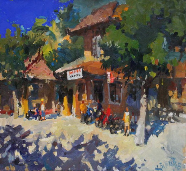 Сочинение по картине: Буртов - "Прокат мотоциклов (о.Бали)"