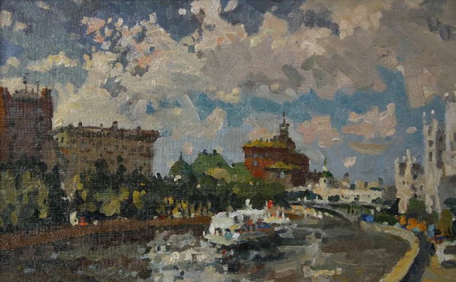 Сочинение по картине: Буртов - "Речной трамвай"