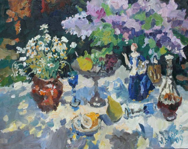 Сочинение по картине: Буртов - "Сирень в саду"