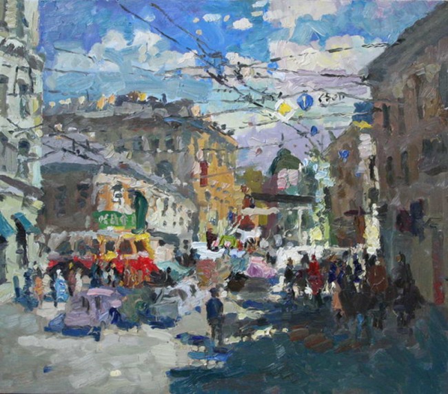 Сочинение по картине: Буртов - "Солнце на Покровке"