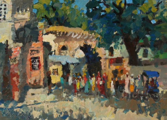 Сочинение по картине: Буртов - "У ворот храма"