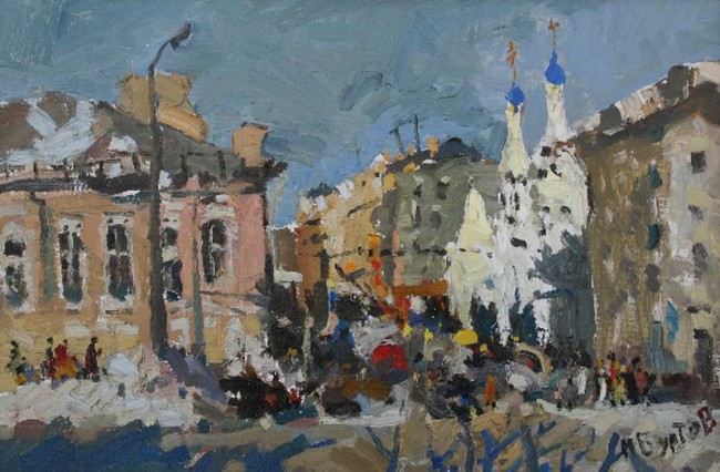 Сочинение по картине: Буртов - "Ул. Малая Дмитровка"