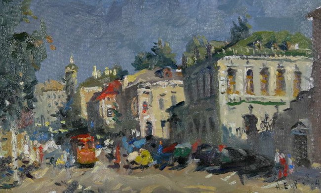 Сочинение по картине: Буртов - "Ул. Солянка"