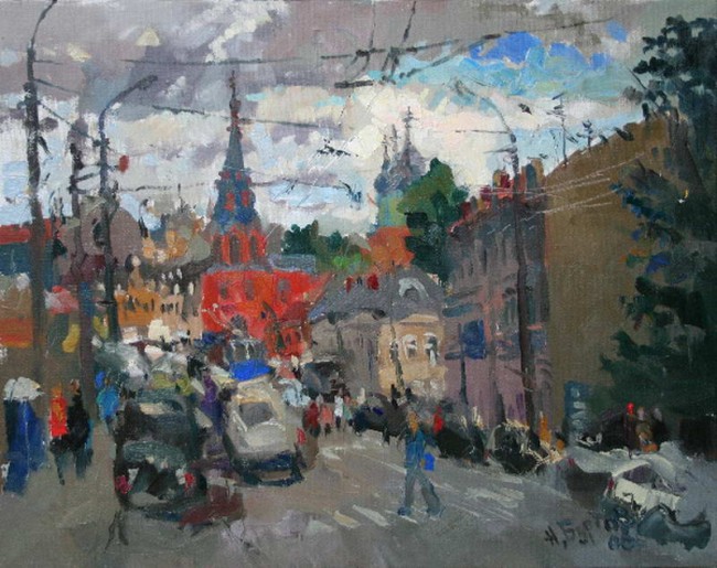 Сочинение по картине: Буртов - "Улица Б. Полянка"