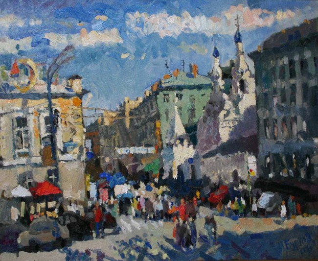 Сочинение по картине: Буртов - "Утро на Малой Дмитровке"