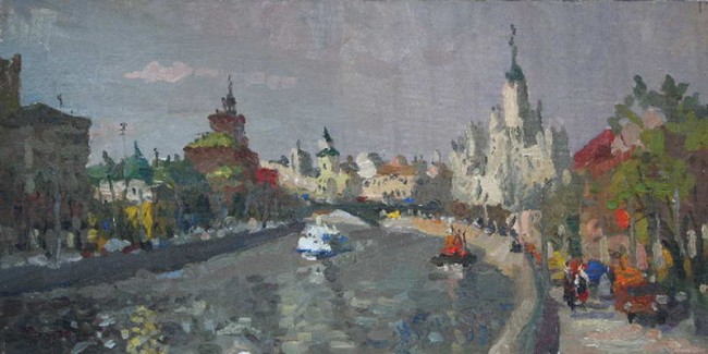 Сочинение по картине: Буртов - "Вид с Большого Краснохолмского моста"