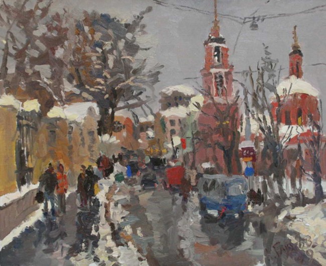 Сочинение по картине: Буртов - "Зима на Пятницкой"
