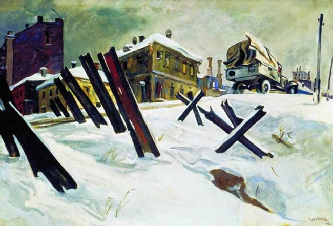 Сочинение по картине: Дейнека - "Окраина Москвы. Ноябрь 1941 года"