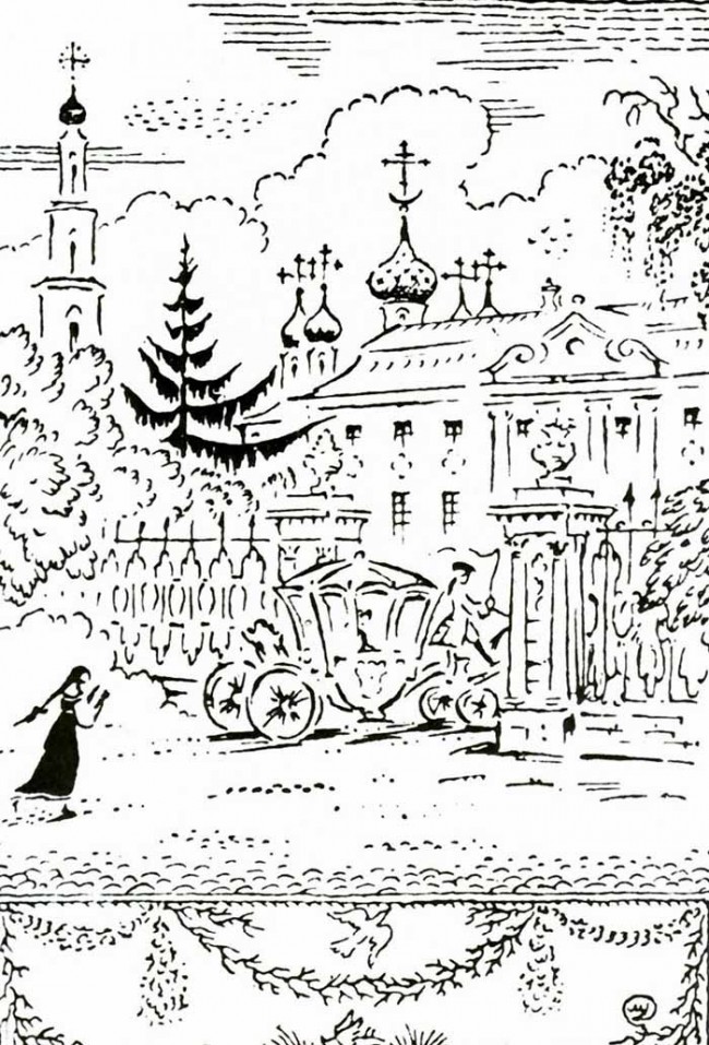 Сочинение по картине: Добужинский - "Иллюстрация к повести Н. С. Лескова Тупейный художник"