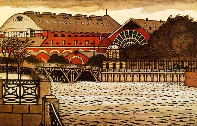 Сочинение по картине: Добужинский - "Мойка у Нового Адмиралтейства"