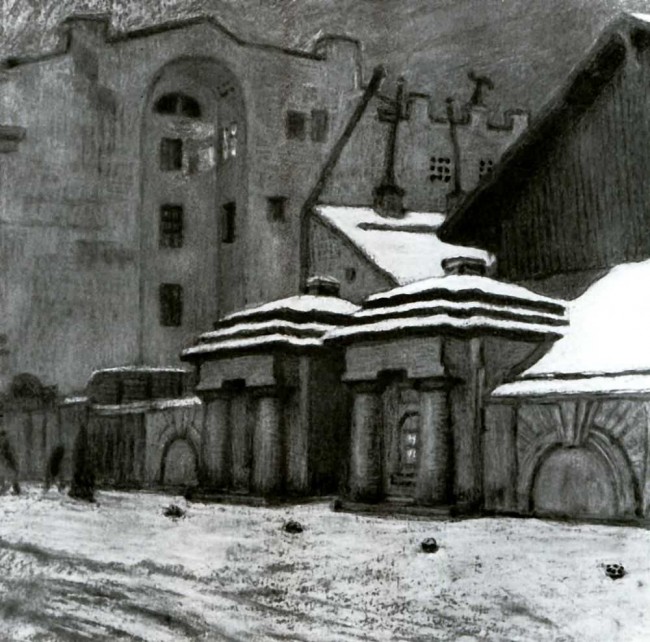 Сочинение по картине: Добужинский - "Уголок Петербурга"