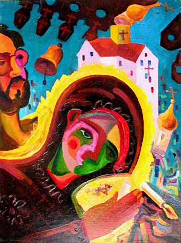 Сочинение по картине: Долгов - "Русский синдром"