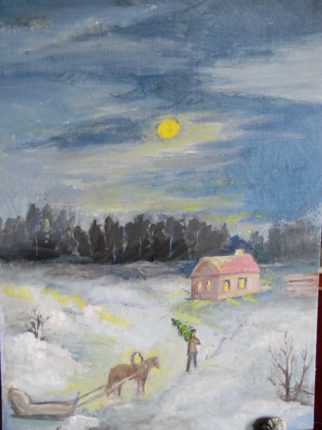 Сочинение по картине: Долгова - "Ночь перед Новым годом"