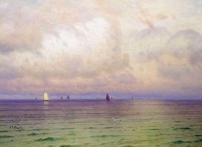 Сочинение по картине: Дубовской - "Море. Парусники"