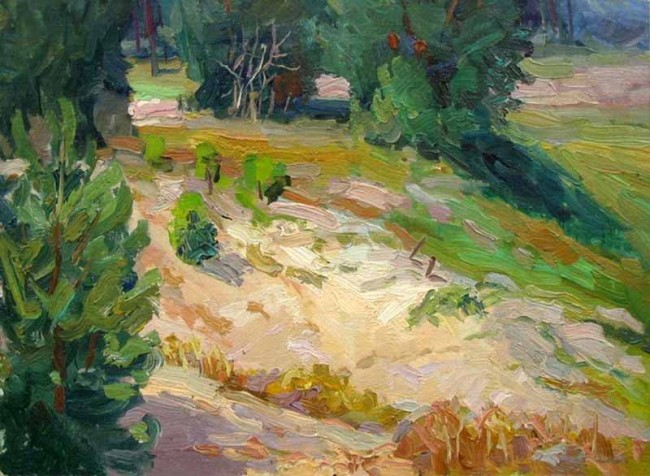 Сочинение по картине: Егорнов - "На солнечной поляночке"