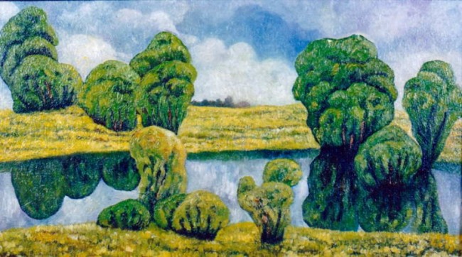 Сочинение по картине: Елизаров - "Речка моего детства"