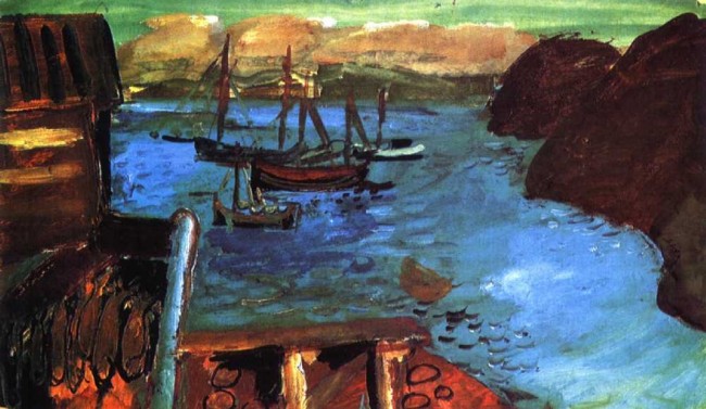 Сочинение по картине: Ермолаева - "Баренцево море. Суда в бухте"