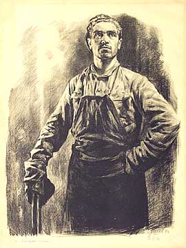 Сочинение по картине: Ершов - "Сталевар"