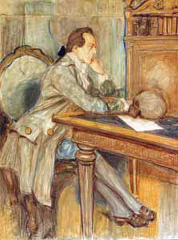 Сочинение по картине: Езучевский - "И.Гёте за открытием межчелюстной кости человека"