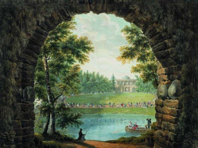 Сочинение по картине: Галактионов - "Вид из сада на Загородный дом графа А.Строганова в Новой Деревне. Петербург"