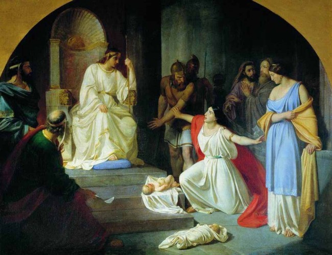 Сочинение по картине: Ге - "Суд царя Соломона"