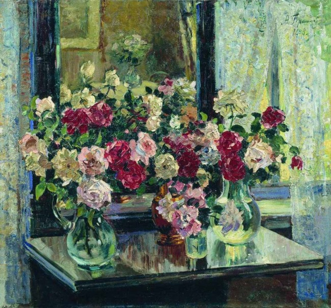 Сочинение по картине: Герасимов - "Натюрморт Розы"