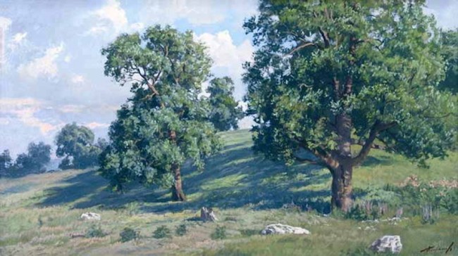 Сочинение по картине: Герасимов - "Дубки"