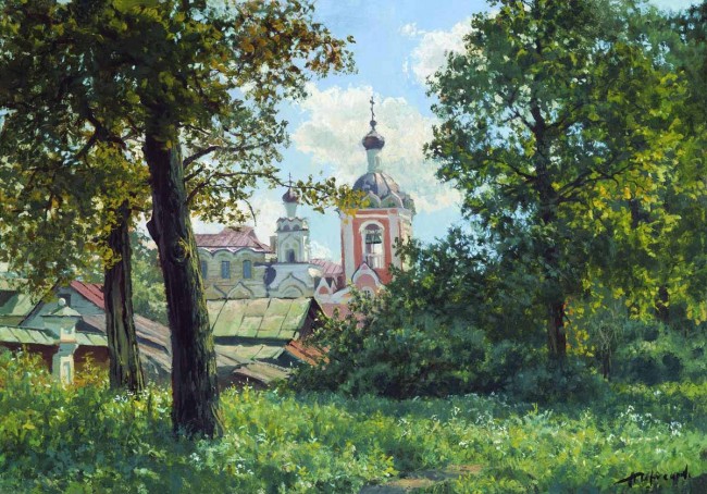 Сочинение по картине: Герасимов - "Летом в Оптиной Пустыни"