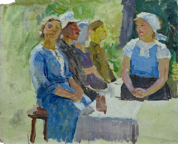 Сочинение по картине: Герасимов - "За столом"