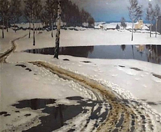 Сочинение по картине: Гермашев - "Оттепель"