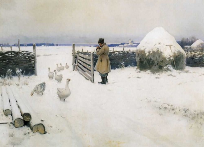 Сочинение по картине: Гермашев - "Снег выпал" Сочинение по картине: Гермашев - "Снег выпал"