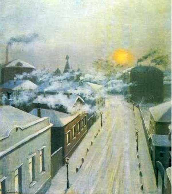 Сочинение по картине: Гермашев - "Улица в Замоскворечье"