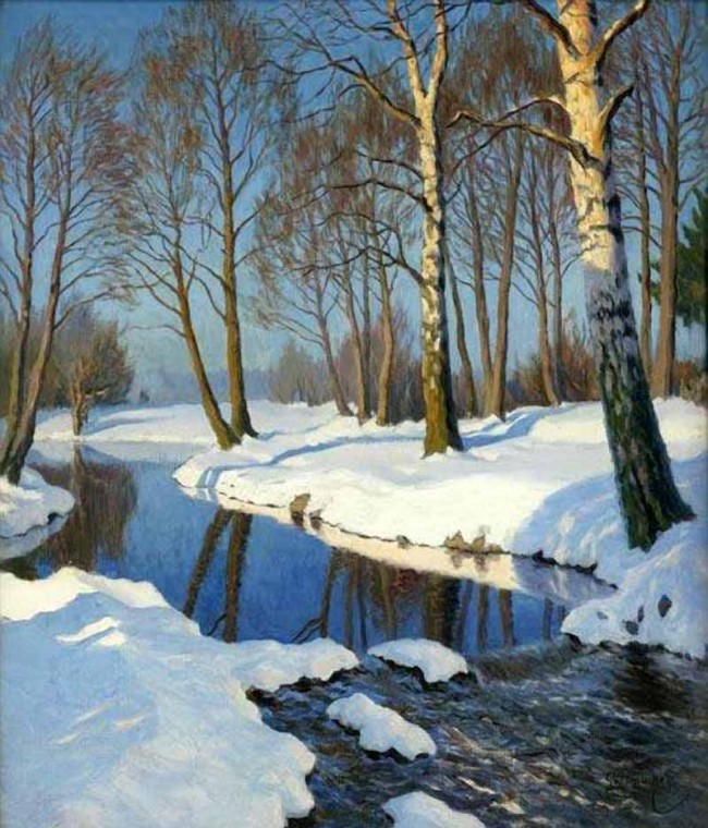 Сочинение по картине: Гермашев - "Зима в лесу"