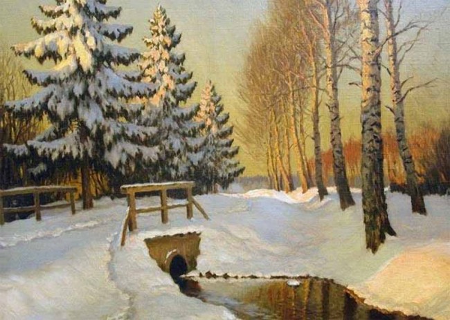 Сочинение по картине: Гермашев - "Зимний закат" Сочинение по картине: Гермашев - "Зимний закат"