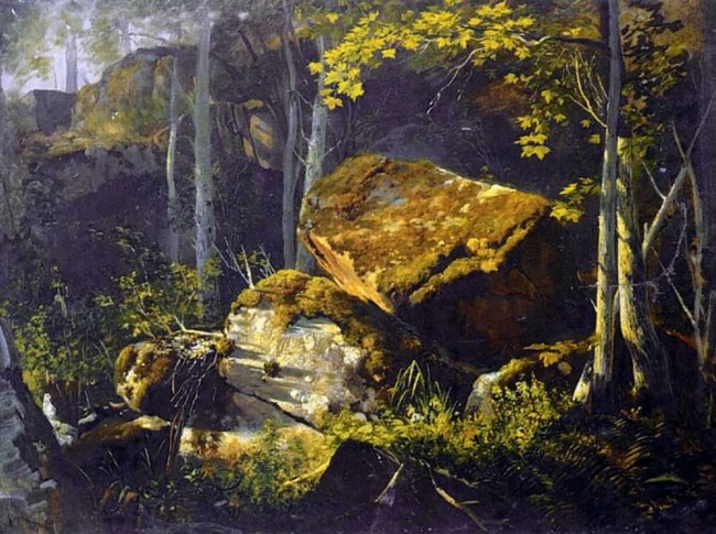 Сочинение по картине: Гине - "На Валааме. Камни в лесу"