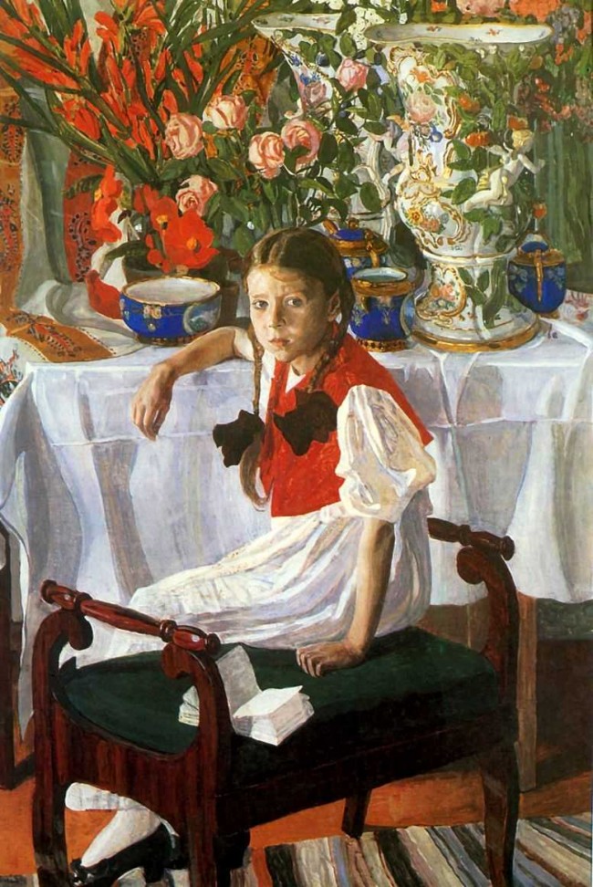 Сочинение по картине: Головин - "Девочка и фарфор (Фрося)"