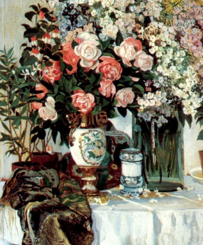 Сочинение по картине: Головин - "Розы и фарфор"