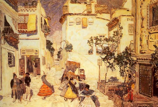 Сочинение по картине: Головин - "Улица в Севилье"