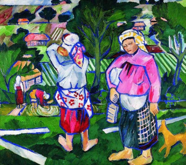 Сочинение по картине: Гончарова - "Мытье холста"