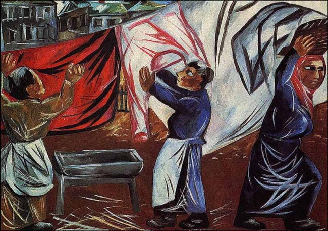 Сочинение по картине: Гончарова - "Прачки"