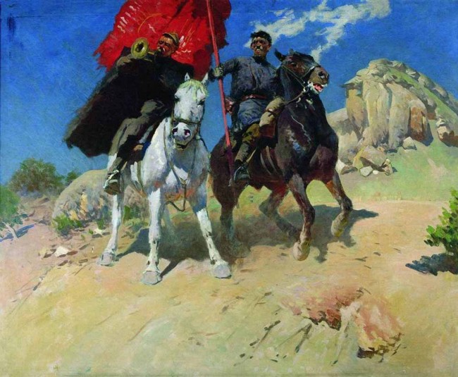 Сочинение по картине: Греков - "Знаменщик и трубач"