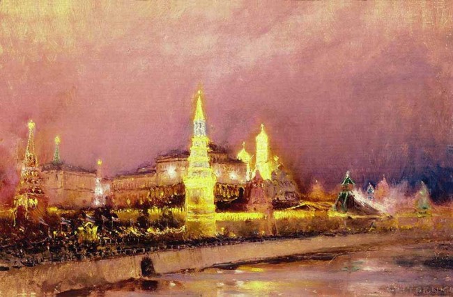 Сочинение по картине: Гриценко - "Московский Кремль. Иллюминация"