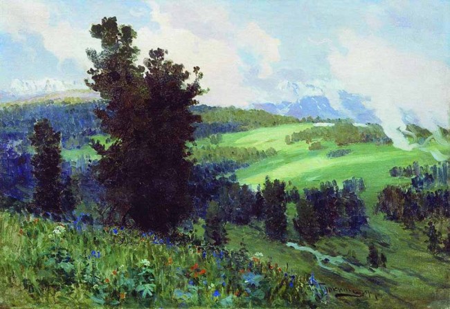 Сочинение по картине: Гуркин - "Алтай. Горная долина"