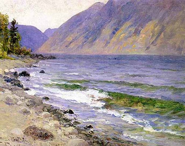 Сочинение по картине: Гуркин - "Прибой на Телецком озере"