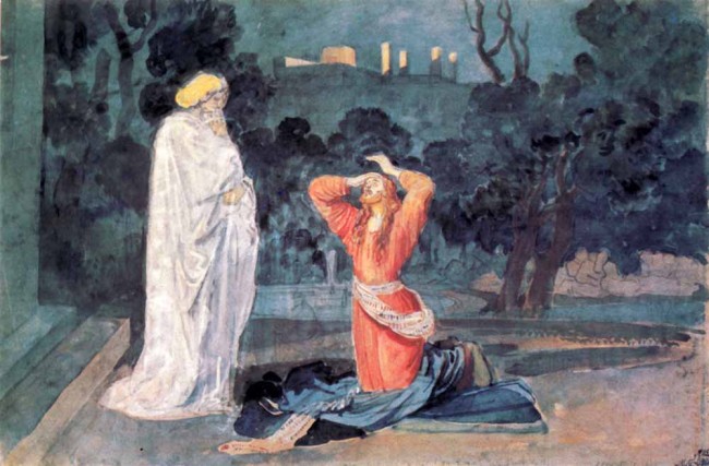 Сочинение по картине: Иванов - "Христос в Гефсиманском саду (Моление о чаше)"